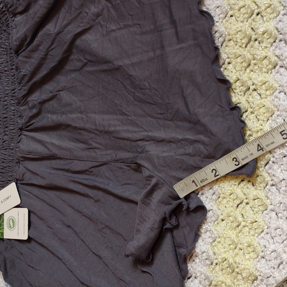 NWT WiWi Large Bamboo High Waist Grey Shorts - Picture 8 of 12